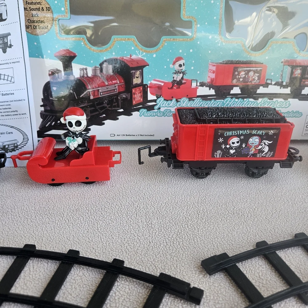 Nightmare Before Christmas Jack Skellington Holiday Express Train Set Battery